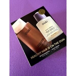 OUAI Hair Set DETOX SHAMPOO full size & SCALP SERUM NEW
